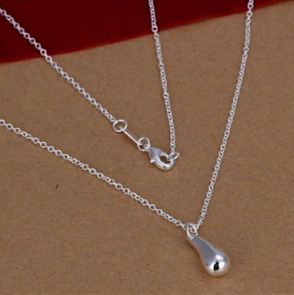 925 Sterling Silver Water Drop Tear Jewelry Set - Picture 4 of 7